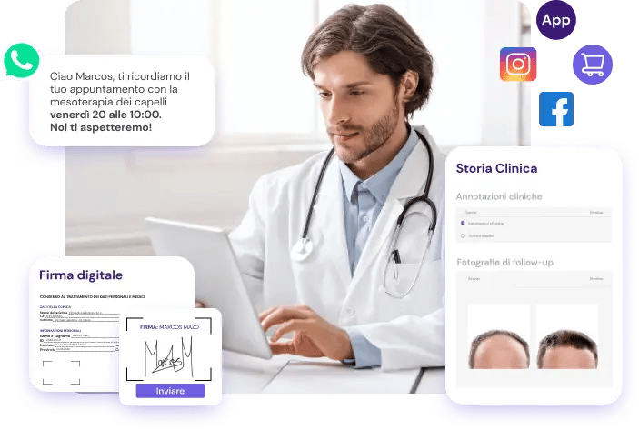Il software per le cliniche di medicina del capello