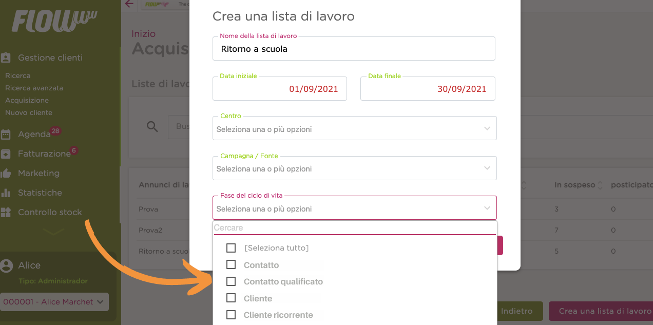 tipi di clienti ciclo di vita